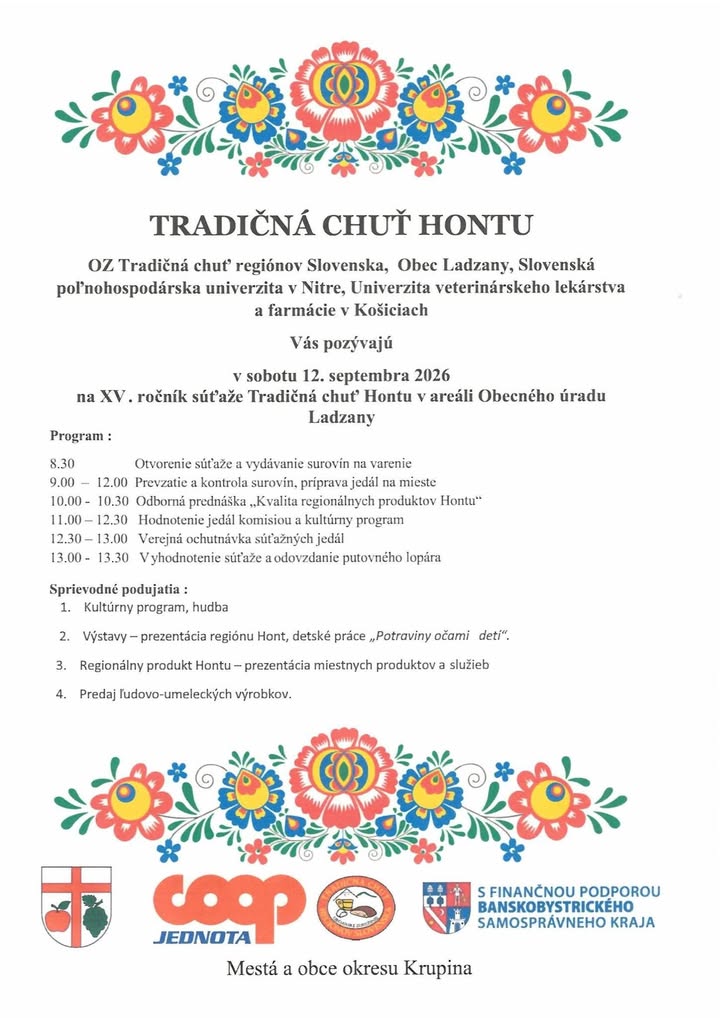🎉 DNES NÁS V OKRESE KRUPINA ČAKÁ BOHATÝ PROGRAM! Sobota bude patriť tradíciám, športu, pohybu,…